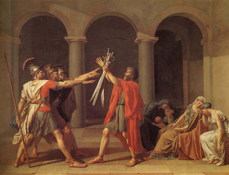 Jacques-Louis David Oath of the Horatii Norge oil painting art